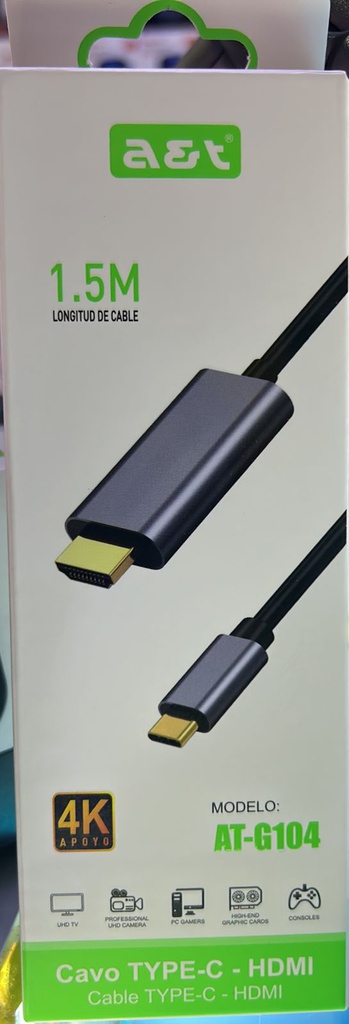 Convertidor tipo C a HDMI 1.5M AT-G104