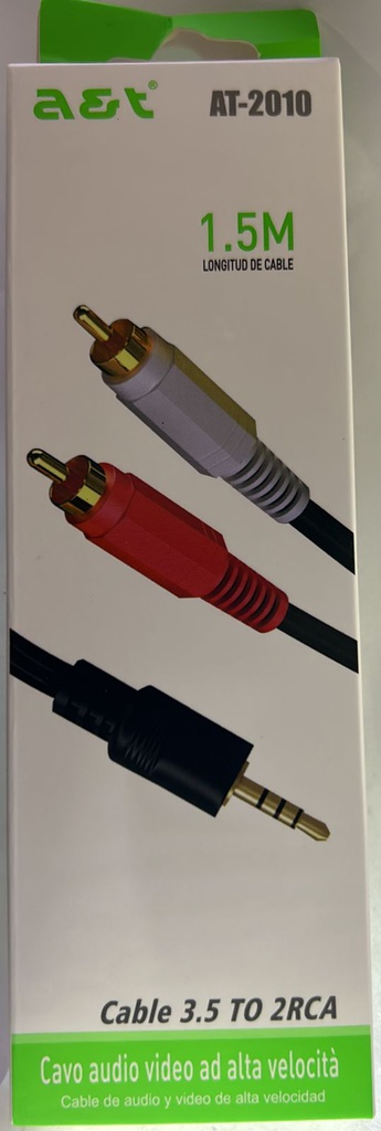 Cable plug 3.5 a RCA 1.5M AT-2010