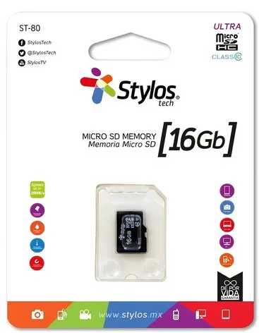 Memoria Micro SD 16gb Stylos